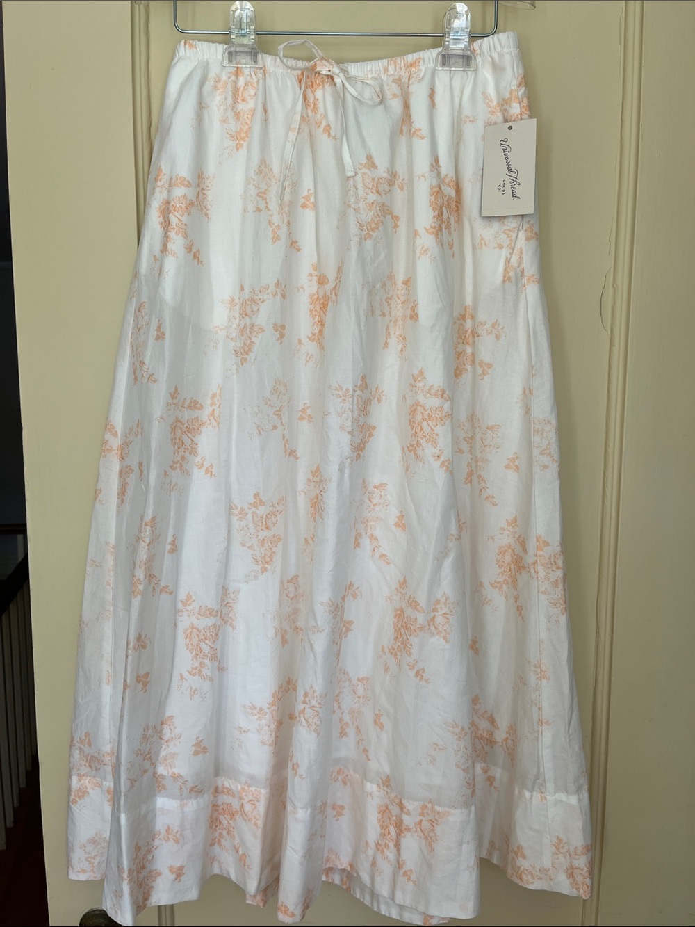 NWT Midi Maxi A-Line Skirt -Universal Thread Peach Floral Flower New with Tags S - Picture 6 of 6